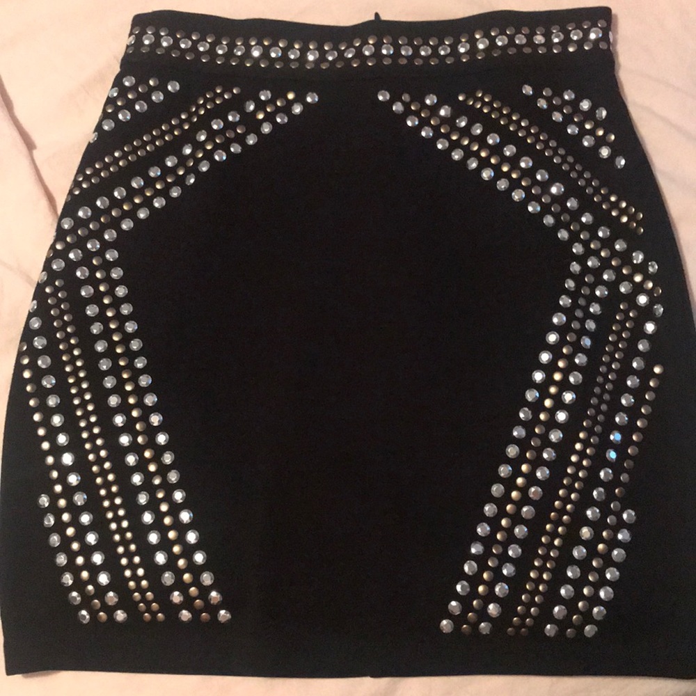 Black mini skirt